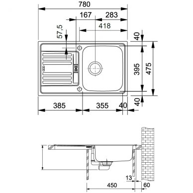 Franke plautuvė Euroform EFN 614-78 2