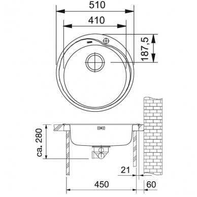 Franke plautuvė Ronda ROL 610-41 2