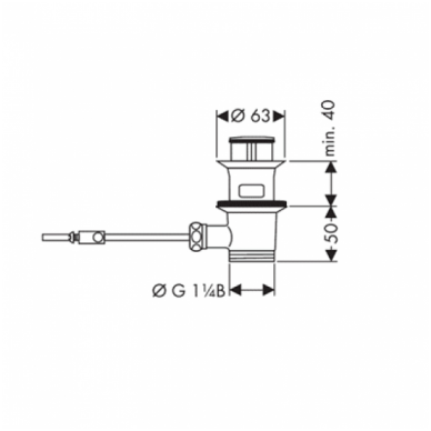 Hansgrohe 3 dalių maišytuvas praustuvui su ventiliu Talis E 71733000 3