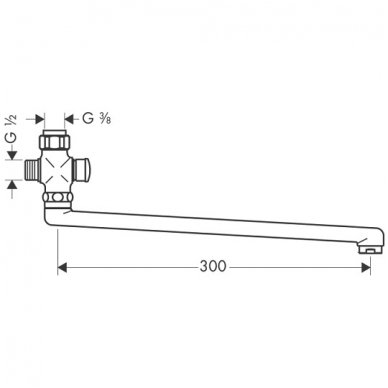 Hansgrohe snapas maišytuvui 300mm 14495000 2