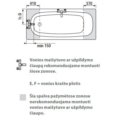 Jika stačiakampė vonia Tanza 1700x750 3