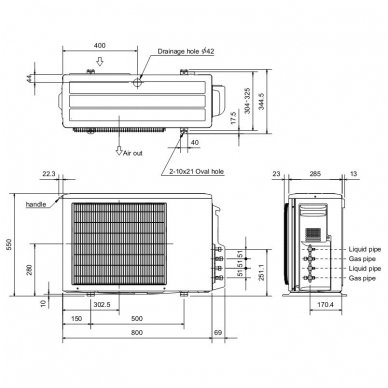 Mitsubishi Electric šilumos siurblio oro kondicionieriaus lauko blokas MXZ-2F53VFH 2