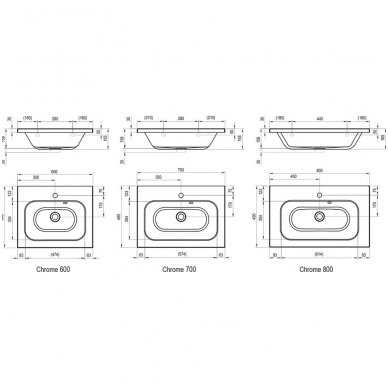 Ravak praustuvas 800x490 Chrome XJG01180000 2