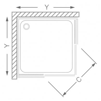 Roth kvadratinis dušo boksas SIMPLE SQUARE 900x900 4000693 2