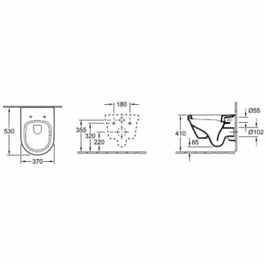 Villeroy&Boch pakabinamas WC su dangčiu Sofclose Architectura 5684HR01 3