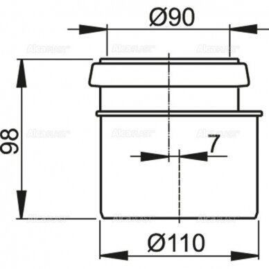 Alcadrain perėjimas 90/110 2