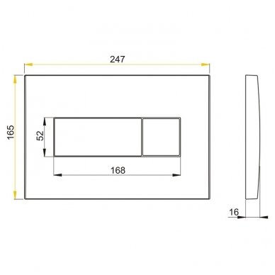 Alcadrain vandens nuleidimo mygtukas M37x 2