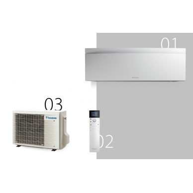 Daikin šilumos siurblys oro kondicionierius Emura FTXJ20 + RXJ20A 4