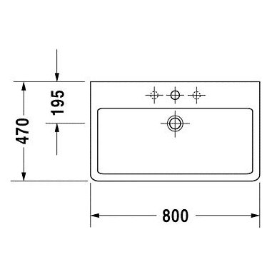 Duravit baldinis praustuvas 800x470 Vero 045480 2