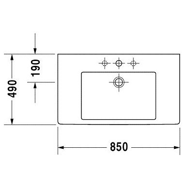 Duravit baldinis praustuvas 850x490 Vero 032985 2