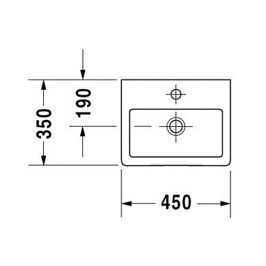 Duravit baldinis praustuvas 450x350 Vero 070445 2