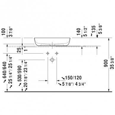 Duravit baldinis praustuvas 600x400 Luv 037960 3