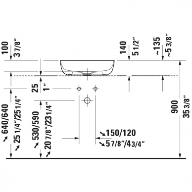 Duravit baldinis praustuvas 500x350 Luv 037950 3