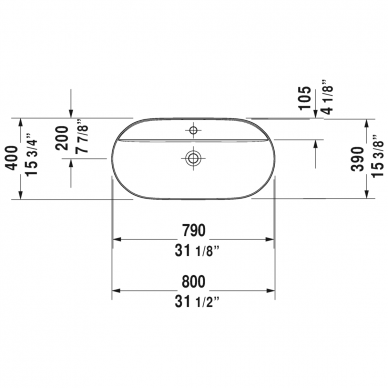 Duravit baldinis praustuvas 800x400 Luv 038080 2