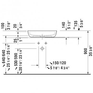 Duravit baldinis praustuvas 600x400 Luv 038060 3