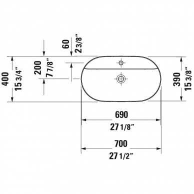 Duravit baldinis praustuvas 700x400 Luv 038070 2