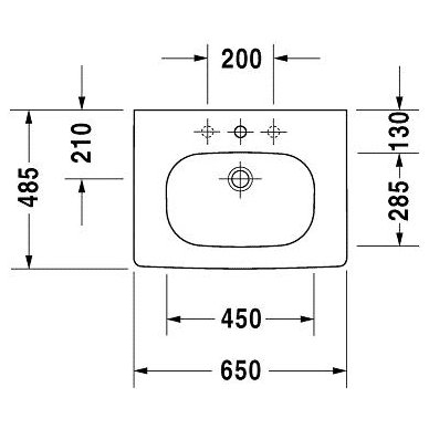 Duravit praustuvas 650x480 D-Code 034265 2