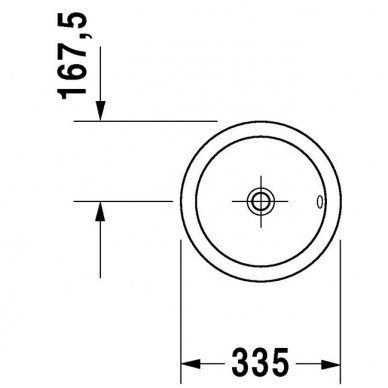 Duravit įleidžiams praustuvas Ø335 Architec 047334 2