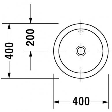 Duravit įleidžiams praustuvas Ø400 Architec 031840 2
