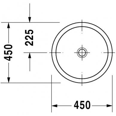 Duravit įleidžiams praustuvas Ø450 Architec 031845 2