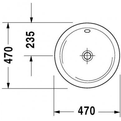 Duravit įleidžiams praustuvas Ø470 Architec 046847 2