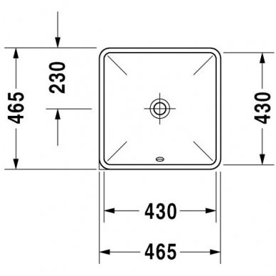 Duravit iš apačios montuojamas praustuvas 430x430 Starck 3 030543 2