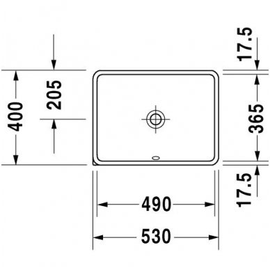 Duravit iš apačios montuojamas praustuvas 490x365 Starck 3 030549 2