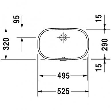 Duravit iš apačios montuojamas praustuvas 495x290 D-Code 033849 2