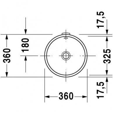 Duravit iš apačios montuojamas praustuvas Ø325 Architec 031932 2