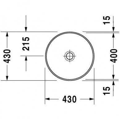 Duravit iš apačios montuojamas praustuvas Ø400 Architec 046340 2