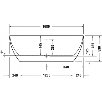 Duravit laisvai pastatoma vonia 1680x800 DuraKanto 700561 5