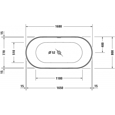 Duravit laisvai pastatoma vonia 1680x800 DuraKanto 700561 6