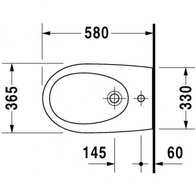 Duravit pakabinama bidė Architec 253115 2