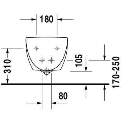 Duravit pakabinama bidė Architec 253115 4