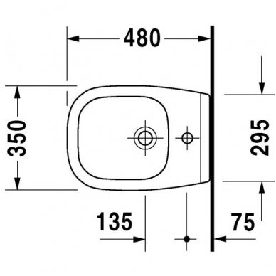 Duravit pakabinama bidė D-Code 223715 2