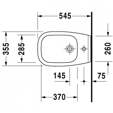 Duravit pakabinama bidė D-Code 225715 2