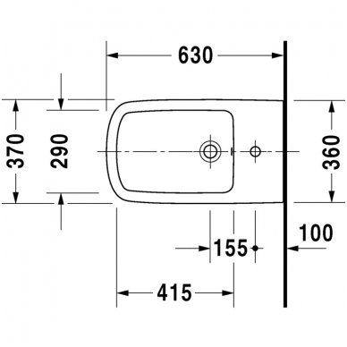 Duravit pastatoma bidė DuraStyle 228310 2