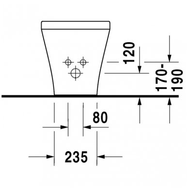 Duravit pastatoma bidė DuraStyle 228310 4