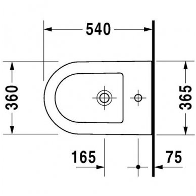 Duravit pakabinama bidė Darling New 224915 2