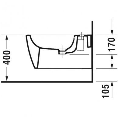 Duravit pakabinama bidė ME by Starck 228815 3