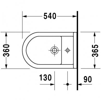 Duravit pakabinama bidė Starck 3 223015 2