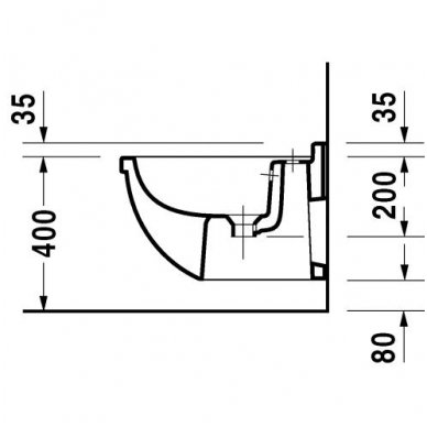 Duravit pakabinama bidė Starck 3 223015 3