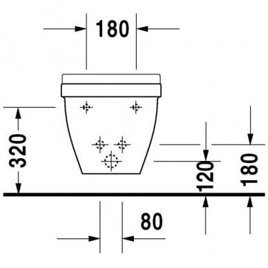 Duravit pakabinama bidė Starck 3 223015 4