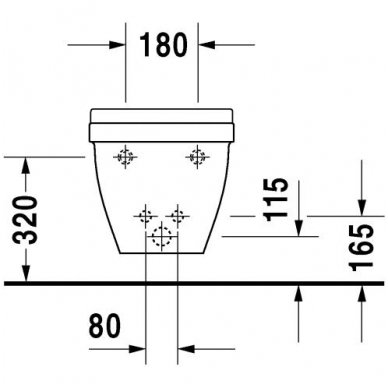 Duravit pakabinama bidė Starck 3 228015 4