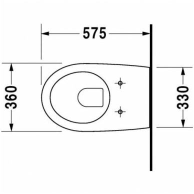 Duravit pakabinamas WC Architec 254609 2