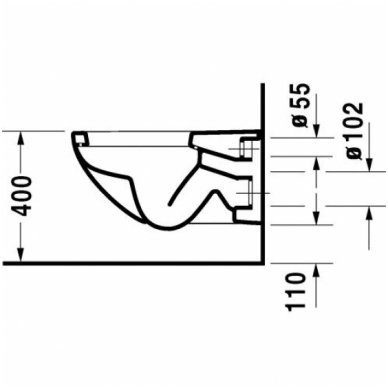 Duravit pakabinamas WC Architec 254609 3