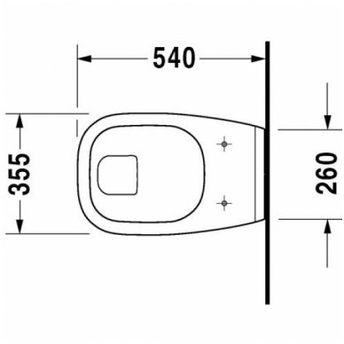 Duravit pakabinamas WC D-Code 221009 2