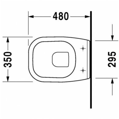 Duravit pakabinamas WC D-Code 221109 2