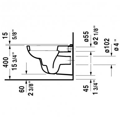 Duravit pakabinamas WC D-Code 253509 3