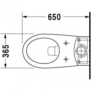 Duravit pakabinamas WC Duraplus 019509+087400+006420 2